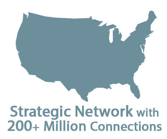 Strategic network with 200+ million connections